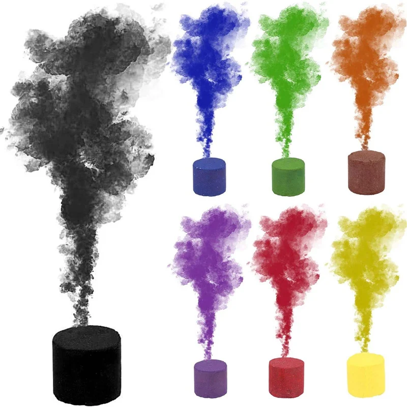 

White Colorful Smoke Pills Combustion Smog Cake Effect Smoke Bomb Pills Portable Photography Prop Halloween Props Party Supplies