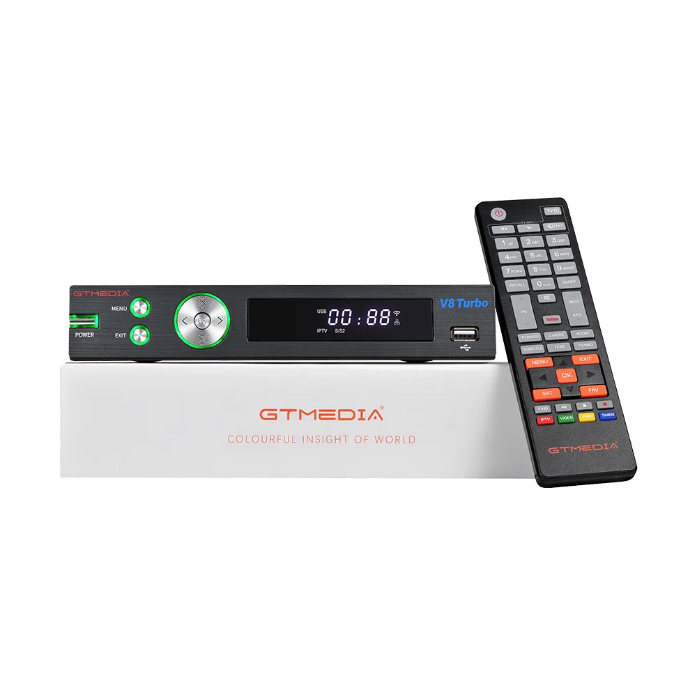 GTMEDIA V8 турбо спутниковый ТВ приемник DVB S2/T2/C H.265 HEVC комбо рецептор 1080P