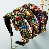 2021 new baroque color inlaid color rhinestone luxury ladies prom headband women beautiful travel gift hair accessories