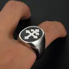 Православное кольцо с крестом Trefoil для мужчин, модное индивидуальное очаровательное кольцо, ювелирные изделия для религиозвечерние, аксессуары 2021, Трендовое кольцо, кольца