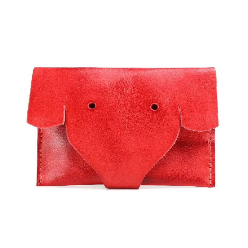 Растительного дубления кожаный бумажник Винтаж ручной работы портмоне милые