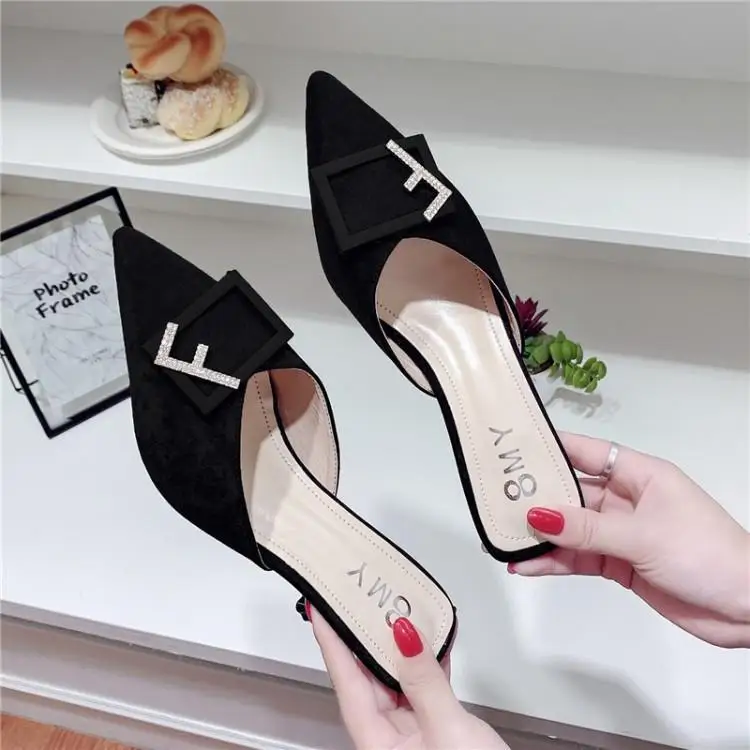 Роскошные Тапочки женские дизайнерские шлепанцы брендовые туфли без задника