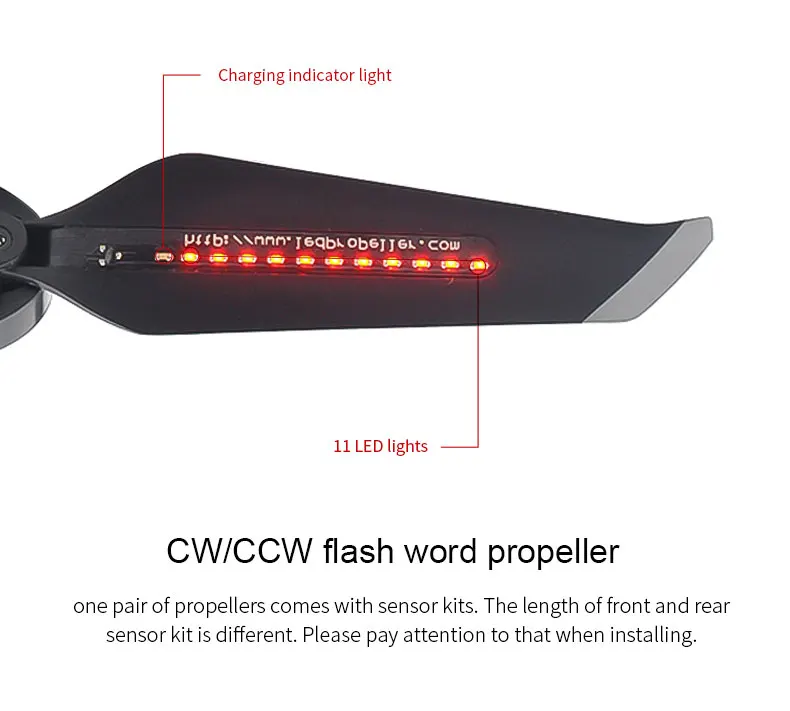 Для DJI Mavic 2 Pro LED Propeller Flash Word Blade Programmable Pattern Paddle Quick Releas Prop для Pro/Zoom|Пропеллеры| |