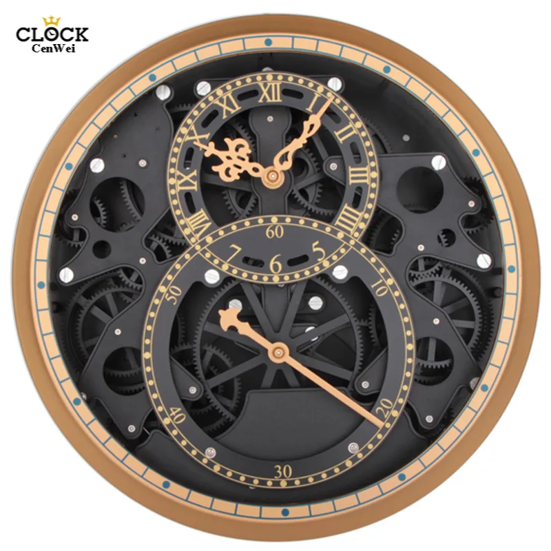 Часы наручные кварцевые с механическим механизмом креативные большие настенные