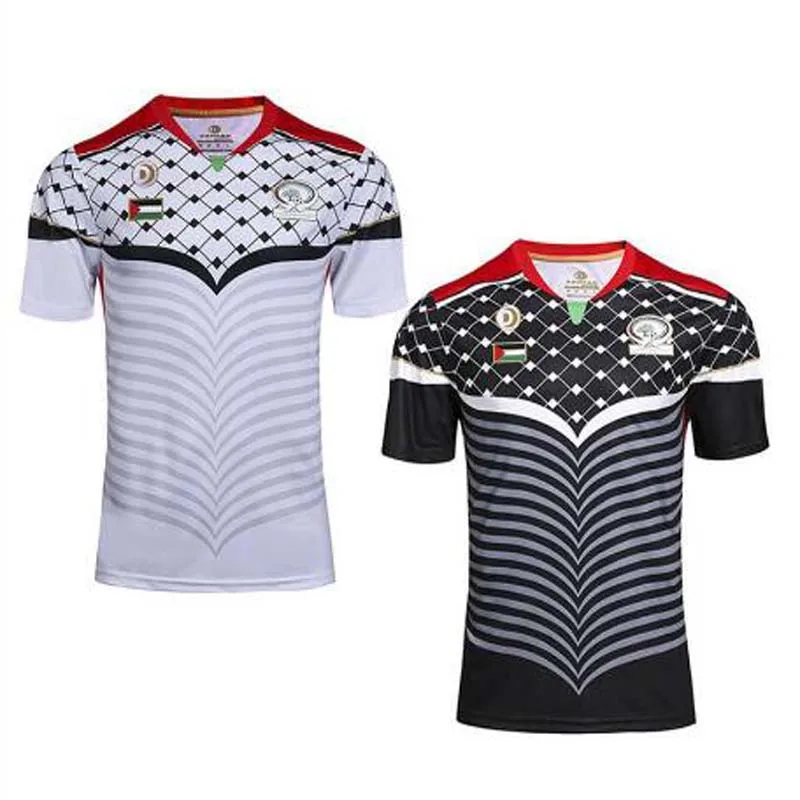 

Palestine home AWAY Maillot de foot national team running shirts S-XL Top quality Camiseta de futbol shirt free ship