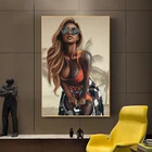 Уличная граффити Абстрактная Картина на холсте поп девушка сексуальная тату картина плакаты и принты на стену Художественная печать холст домашний декор подарки