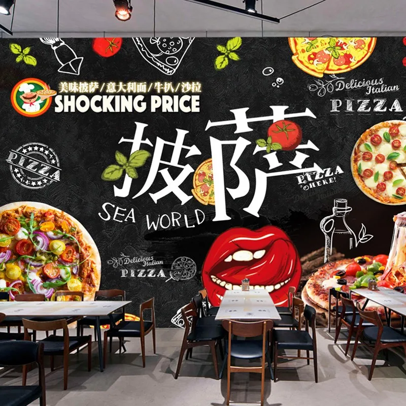 Прямая поставка пользовательские обои черная ручная роспись итальянская