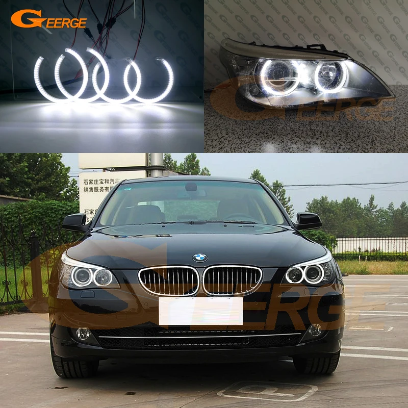 Для BMW E60 E61 LCI 528i 530i 535i 550i M5 2007 2010 ультра яркий SMD светодиодный ангельские глазки набор колец Дневной