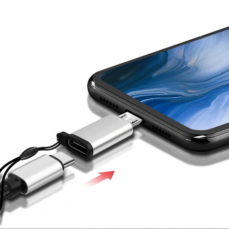 Переходник USB Type-C на Micro для Xiaomi Samsung зарядный кабель передачи данных | Мобильные