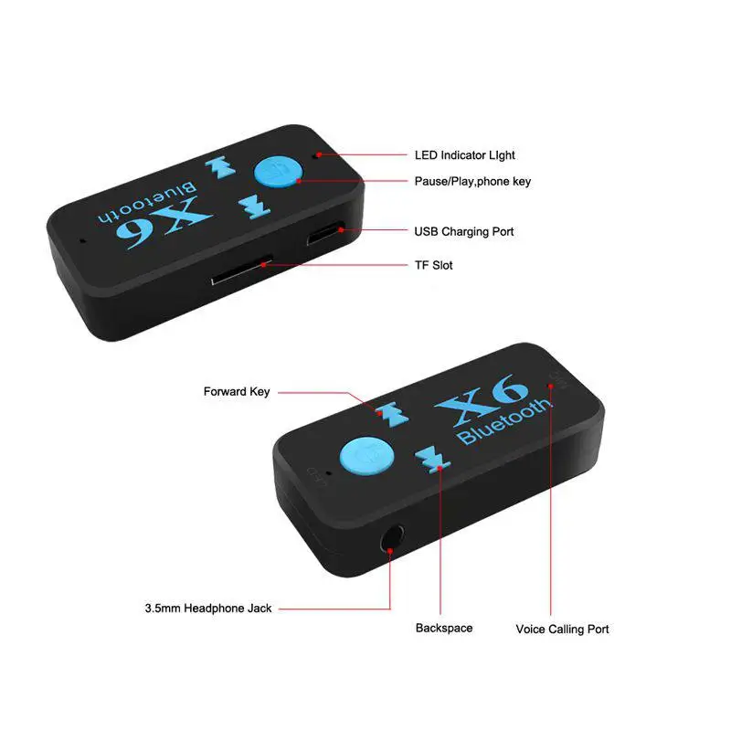 

Wireless Bluetooth Car Receiver Adapter Jack Audio Transmitter Handsfree Phone Call AUX Music Receiver for Home TV MP3uuu