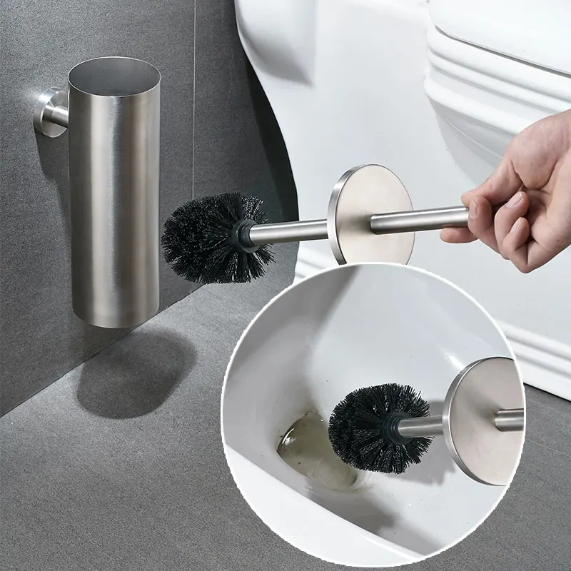 Настенный держатель для туалетной щетки COOANHO набор чистки туалета из нержавеющей