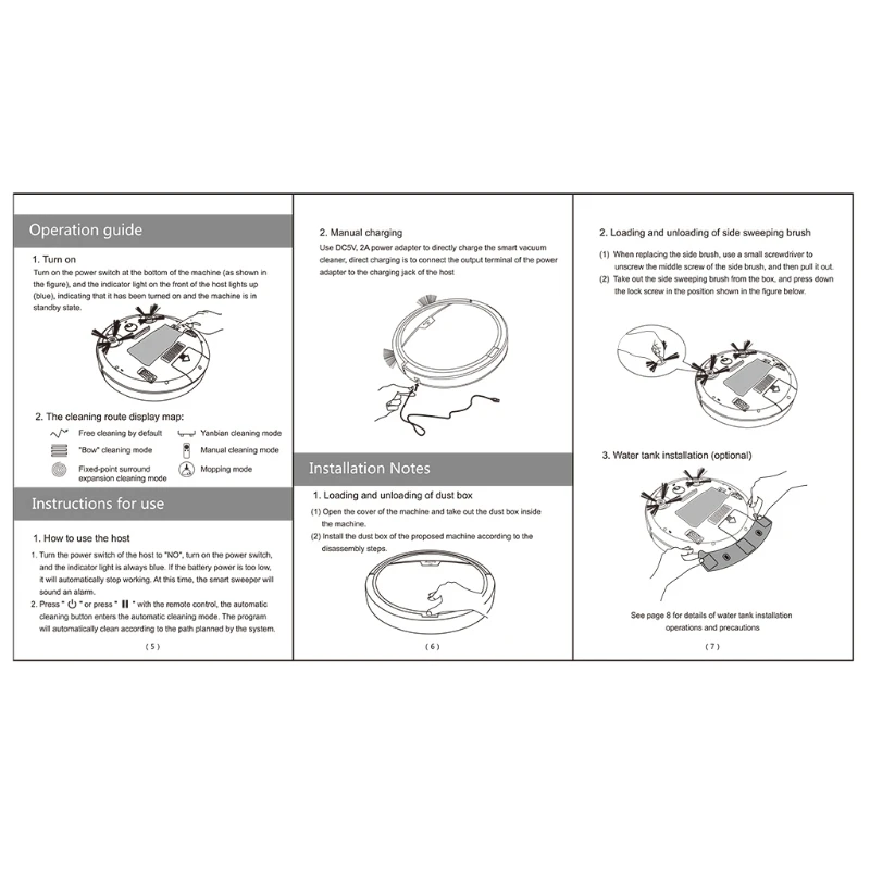 2800Pa Smart Robot Vacuum Cleaner Wet and Dry Mop with Water Tank Remote Control Timing Retailsale | Бытовая техника
