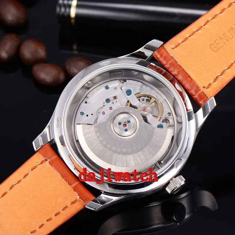 Parnis 43 мм механические Автоматические Мужские часы с запасом мощности ST2542 |