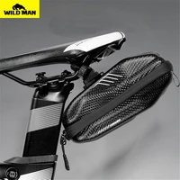wild man waterproof eva hard shell 0 8l bike bag under seat bicycle saddle bag road mtb shockproof cycling accessories