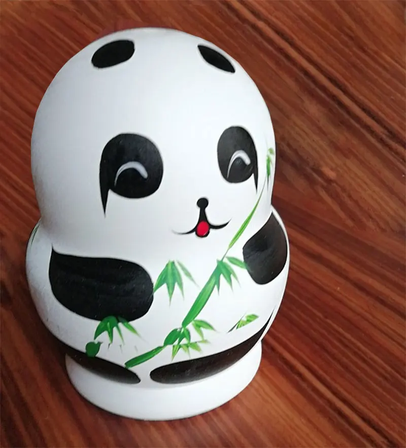 10 шт. кавайная панда деревянная Русская Матрешка украшение для дома Детская