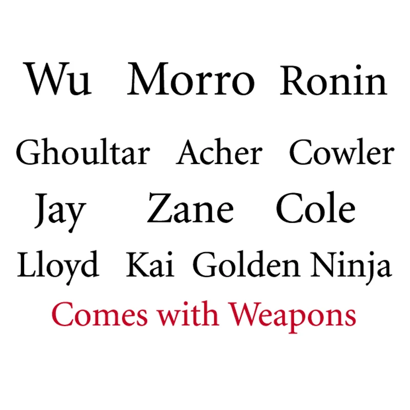 2020 персонажей фигурки Kai Jay Cole Ллойд Morro Wu Cowler ачер Ronin DECOOL Строительные блоки Набор