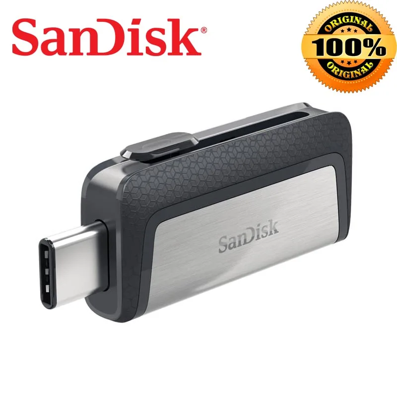 Sandisk Флешка 256 ГБ U диск двойной привод USB флэш накопитель 128 Гб карта памяти type C OTG 3