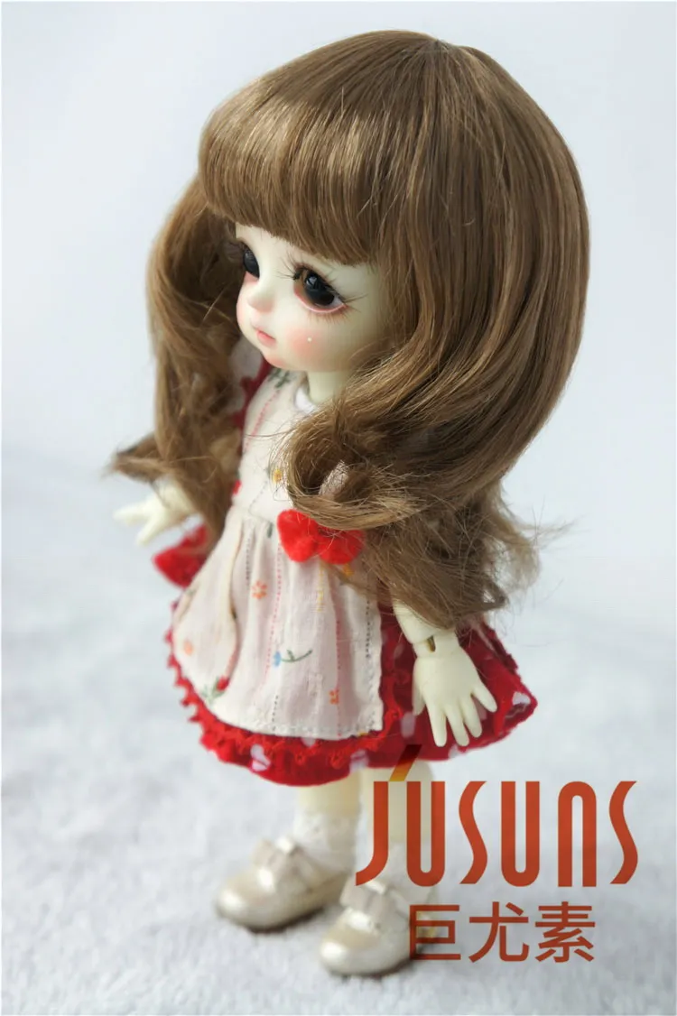 JD045 1/12 1/8 Петти длинный курчавый BJD синтетический парик для куклы мохеровый Размер