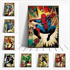 Марвел супергерой комикс холст картина плакат Мстителей печать Настенная картина для гостиной украшение домашний декор