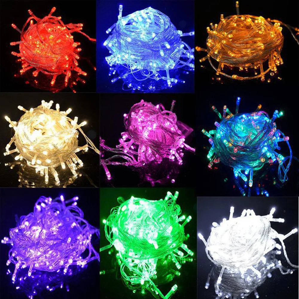 

10m 100LEDs Icicle String Lights Waterfall Curtain Lamp Decoration for Wedding Party Garden Home with Plug (Warm White)