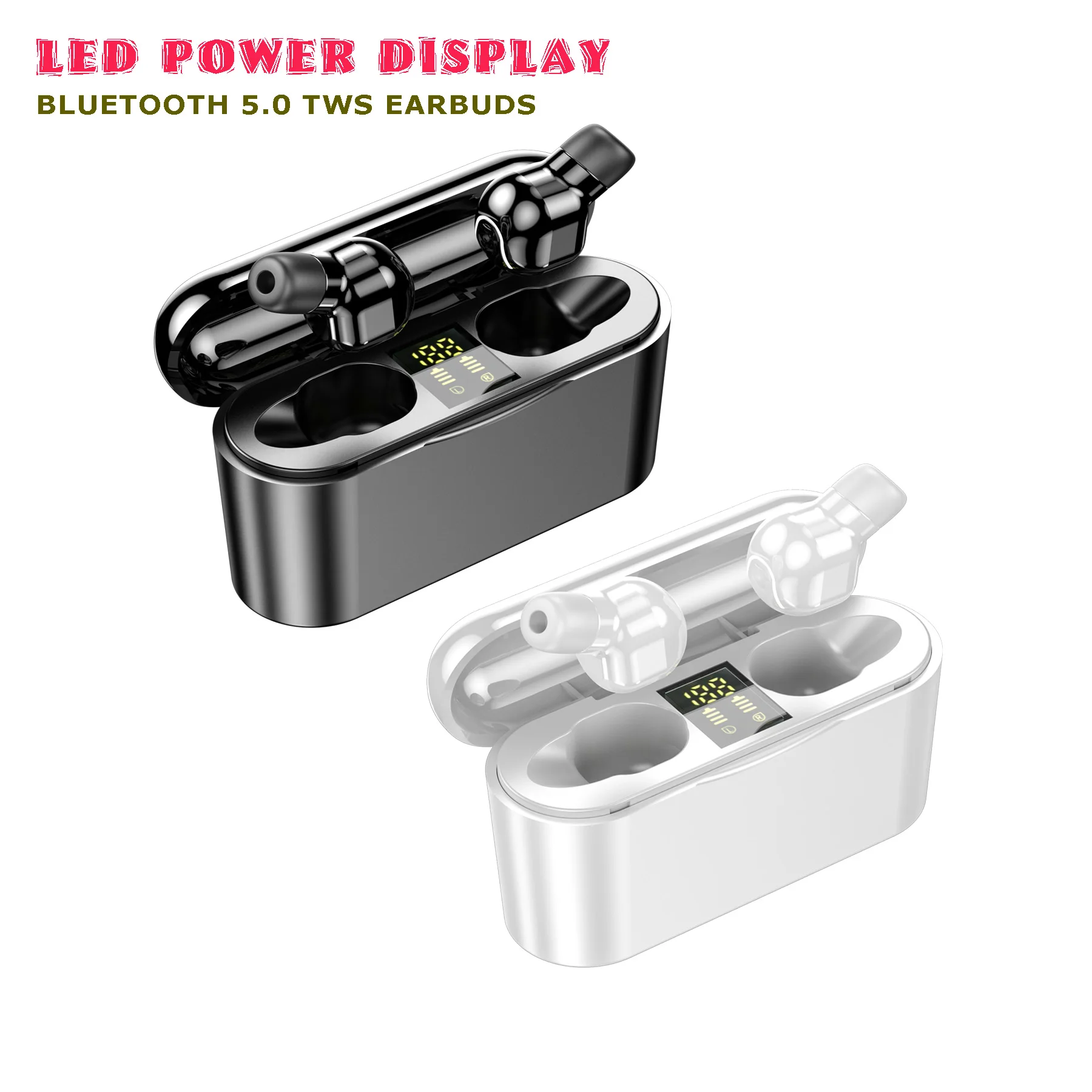 

Hop Sale New Arrival Bluetooth 5.0 TWS Earphone Supporting Android Waterproof Heatset for iOS Smart Mobile Phone