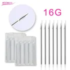 10 шт., стерильные иглы для пирсинга, 16 г