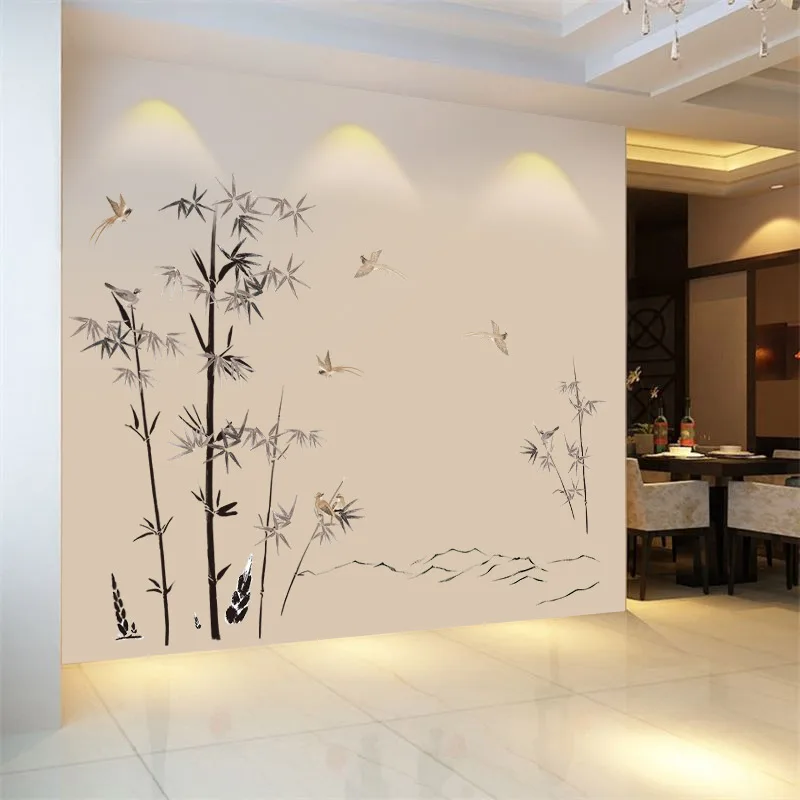 

Bamboo PVC Wall Stickers Tree Vintage Poster Living Room Bedroom HomeOffice Deco Teenager Decoration Aesthetic Wallpaper Mural