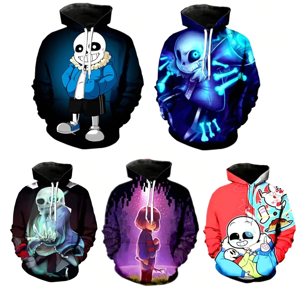 Костюм для косплея Undertale Sans Frisk толстовки мужская и женская куртка с капюшоном