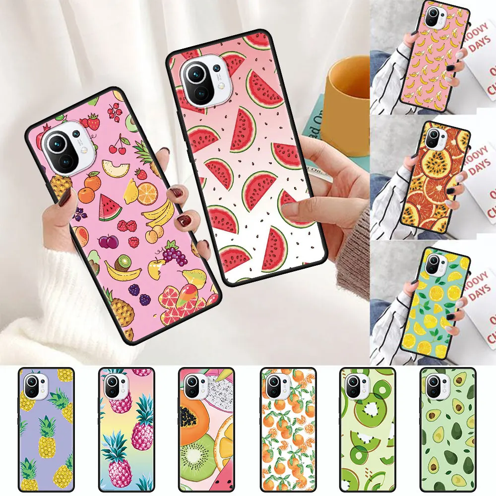 

Summer Fruit Lemon Cartoon Phone Case for Xiaomi Mi 10T Pro Note 10 11 Lite 5G 9T A2 8 Lite CC9 11Ultra CC9E 9 Back Cover