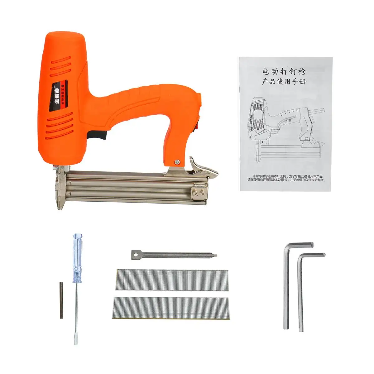 

2300W Electric 220V Nailer and Stapler Furniture Staple Gun for Frame with Staples & Nails Carpentry Woodworking Tools