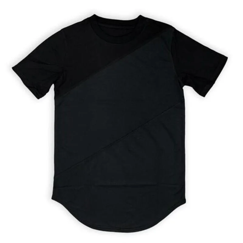 

2021 Men T Shirt Cotton Patchwork Mesh Mens Running T-Shirt Sportswear Shirt slim fit Tshirt