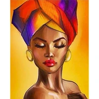 gatyztory diy painting by numbers kits handmade unique gifts 60x75cm frame african women figure oil paint acrylic drawing canvas