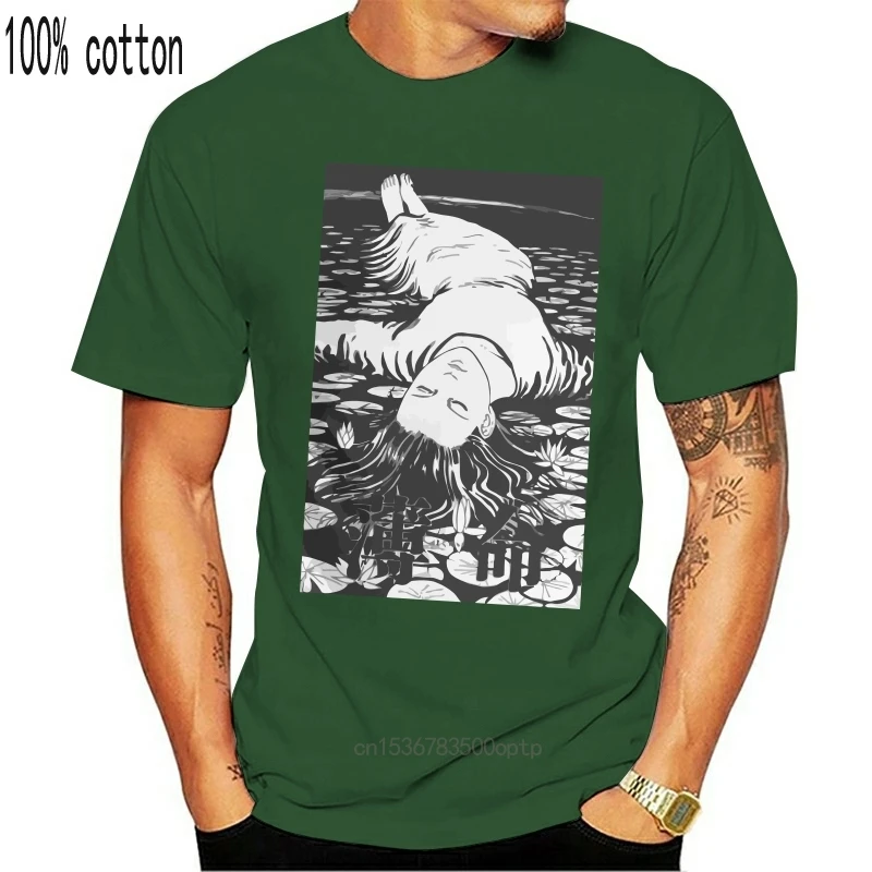 

New Junji Ito Dying Young T-shirt Men O-neck Streetwear Men's Vintage Organic Cotton T Shirt Hip Hop Tshirt Tees Harajuku