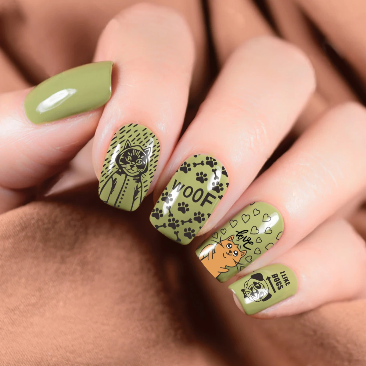 Beautybigbang винтажные штампованные пластины из нержавеющей стали для ногтей Милый