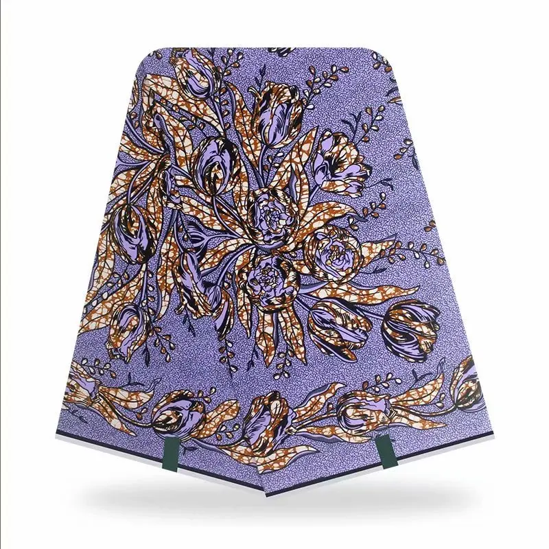 

Newest Veritable Fabric Wax African Guaranteed 100% Cotton 6 Yards/piece High Quality Ankara Fabric Real Batik Print Wax-O113