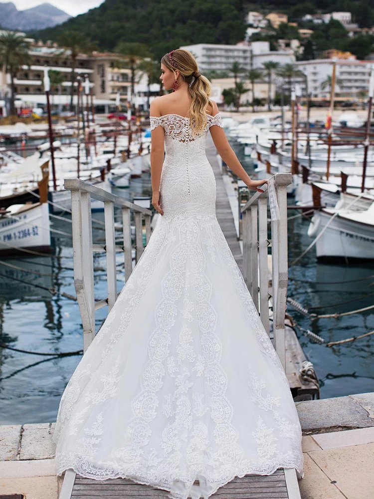 

BAZIIINGAAA Simple Wedding Dress Lace Little Beading Strapless Dress Luxury Wedding Gowns Bridal Can Be Washed Bride Dresses