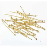 100pcs gold tone 20mm25mm30mm40mm stainless steel end ball head pins for diy jewelry making findings accessories high quality