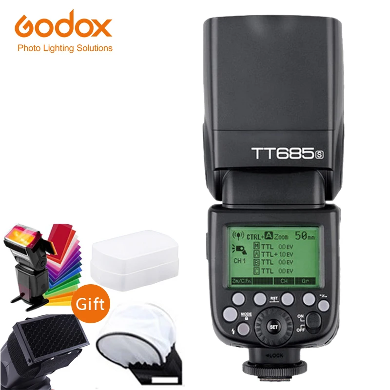 Вспышка для камеры Godox TTL TT685S 2 4G Беспроводная HSS 1/8000s GN60 + фотопередатчик Sony a77II a7RII