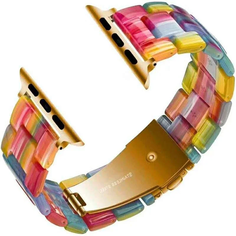 

Suitable for Apple watch strap 5440mm 44mm brand new light Resin Bracelet iwatch3 2138 mm 42mm color Wristband