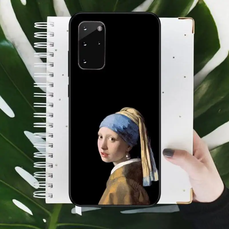 

Creative Mona Lisa Art Young girl Phone Case For Samsung S6 S7 edge S8 S9 S10 e plus A10 A50 A70 note8 J7 2017