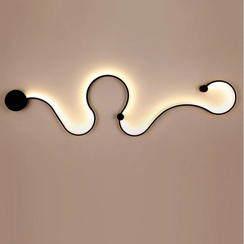 

Modern creative wall lamp black white LED indoor living room bedroom bedside lamp Corridor decoration ceiling lamp