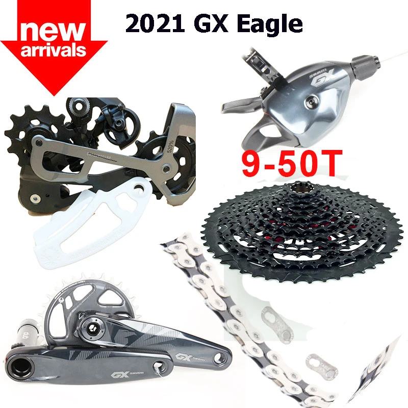 

2021 SRAM GX EAGLE Groupset Kit 1X1 2-скоростной велосипедный DUB кривошипный механизм переключатель передач GX цепная кассета 9-50T XD свободное колесо