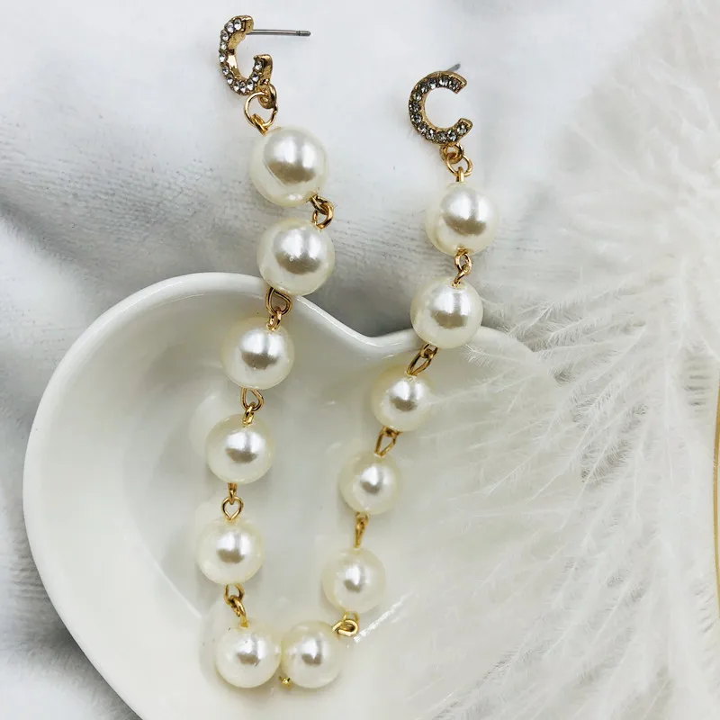 Европейские и американские модные длинные серьги-качели простые серьги с