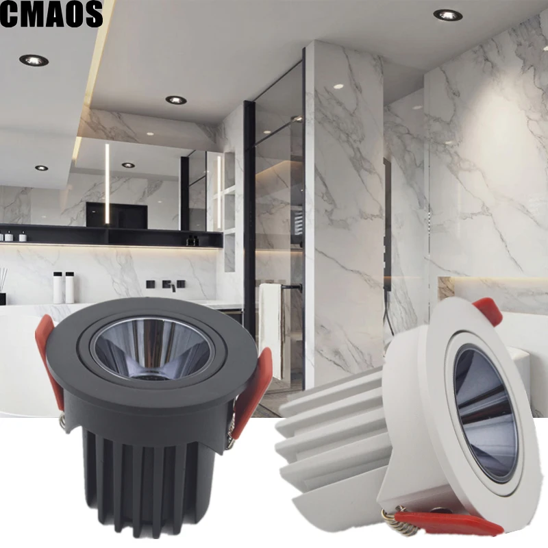 

LED COB Recessed Downlight Adjustable Angle 7W 10W 15W 18W Home Living Room Indoor Lighting Ceiling Light Anti-glare Spotlight