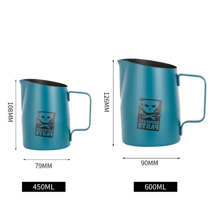 Piezas de ESPRESSO Latte Art, cafetera Espresso con Espumador de leche, jarra de acero inoxidable-5