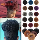 Натуральный зажим AliLeader для пучка волос в африканском стиле, черный, фиолетовый, синий синтетический кудрявый пуховик для конского хвоста, удлинитель на шнурке для женщин