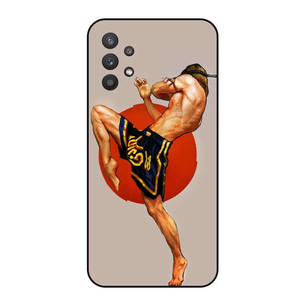 Для Galaxy A32 4G любимый Muay Thai до колена черный бампер красивый Prime мягкий чехол для