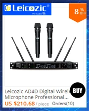 Leicozic истинное разнообразие uhf беспроводной микрофон системы QLXD4 QLDX4 QLXD2 цифровой беспроводной микрофон sem fio полный комплект