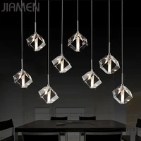 jiamen modern 7cm crystal pendant lamp led hanging light for home bedroom kitchen living room restaurant loft fixture luminaire