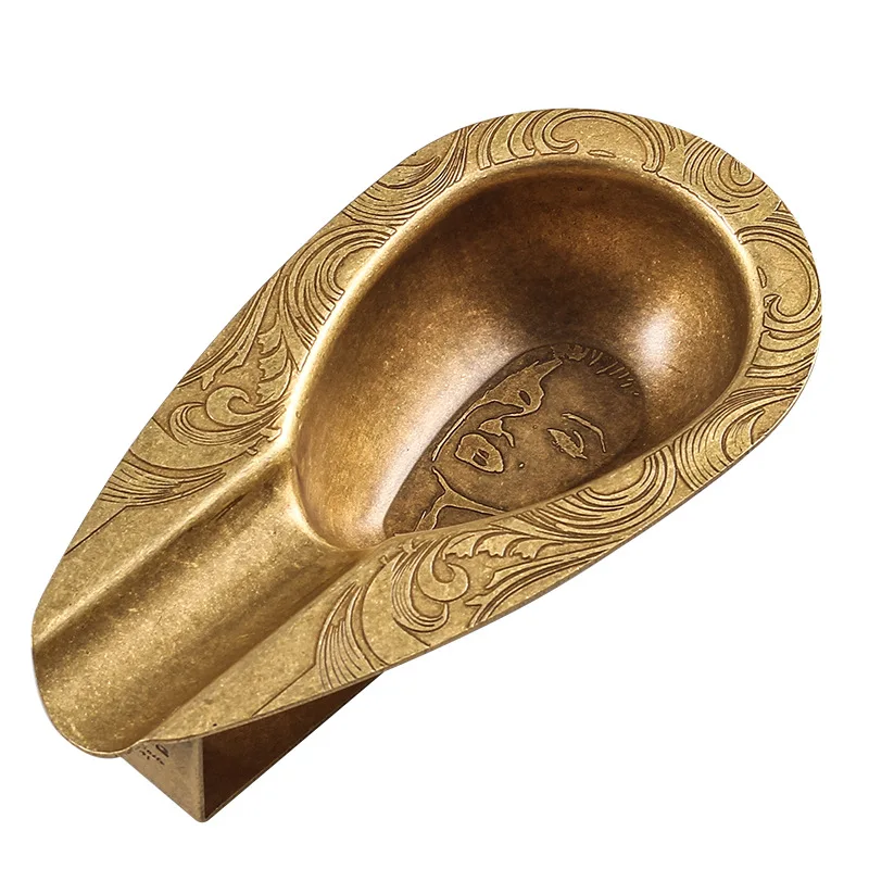 

Beautiful Women Cigar Ashtray, Brass Metal Cigar Travel Ash tray for Men and Women, Home, Patio and Outdoor use (Bronze) JF-065